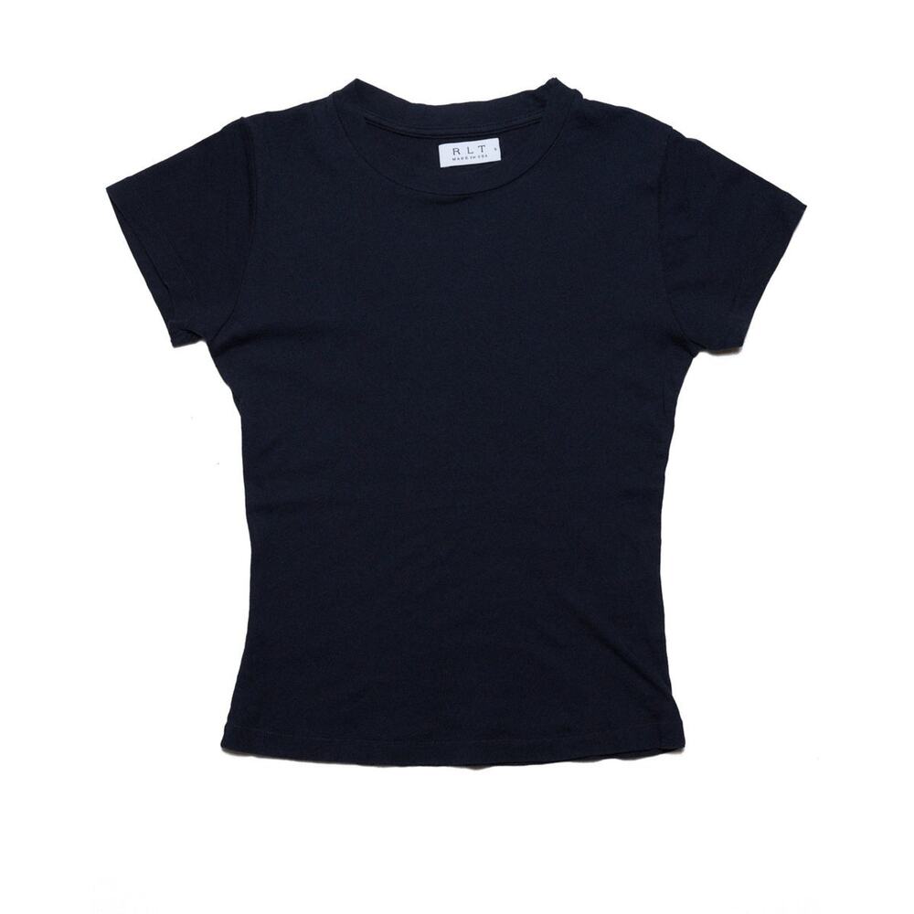 RLT Soft Baby Tee Organic Cotton Shirt- M Navy